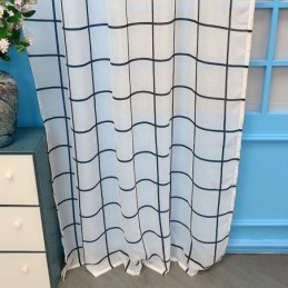 Cortina De Gasa Con Patrón De Celosía, Hecha A Medida, Cortinas Transparentes Para Sala De Estar Y Dormitorio.
