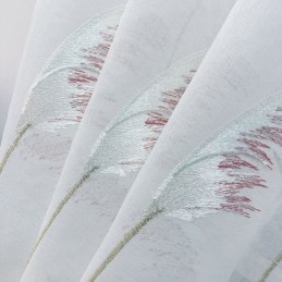 Cortinas Modernas De Tul Bordado, Gasa Transparente De Caña Para Sala De Estar Y Dormitorio