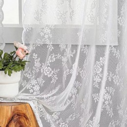 Cortina De Tul Moderna Hecha A Medida, Cortina Floral De Gasa Transparente Para Sala De Estar