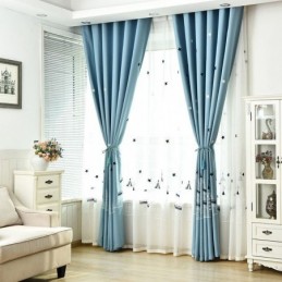 Cortinas Bordadas De Estilo Nórdico Con Diseño De Castillo Para Sala De Estar Y Dormitorio