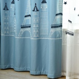 Cortinas Bordadas De Estilo Nórdico Con Diseño De Castillo Para Sala De Estar Y Dormitorio