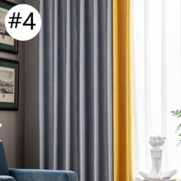 Cortinas Opacas De Jacquard Geométrico Para Sala De Estar