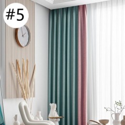 Cortinas Opacas De Jacquard Geométrico Para Sala De Estar