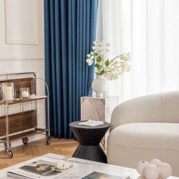 Cortina Jacquard De Pata De Gallo, Hecha A Medida, De Alta Sombra Para Sala De Estar Y Dormitorio.