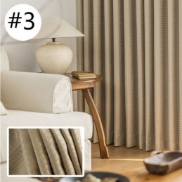 Cortina Jacquard De Pata De Gallo, Hecha A Medida, De Alta Sombra Para Sala De Estar Y Dormitorio.