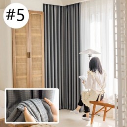 Cortina Jacquard De Pata De Gallo, Hecha A Medida, De Alta Sombra Para Sala De Estar Y Dormitorio.