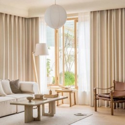 Cortinas Opacas Con Estampado De Líneas Onduladas Para Sala De Estar Y Dormitorio