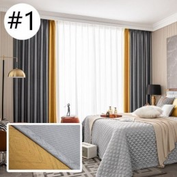 Cortinas Opacas De Jacquard Geométrico Para Sala De Estar