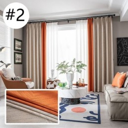 Cortinas Opacas De Jacquard Geométrico Para Sala De Estar