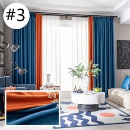 Cortinas Opacas De Jacquard Geométrico Para Sala De Estar