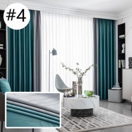 Cortinas Opacas De Jacquard Geométrico Para Sala De Estar