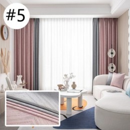 Cortinas Opacas De Jacquard Geométrico Para Sala De Estar