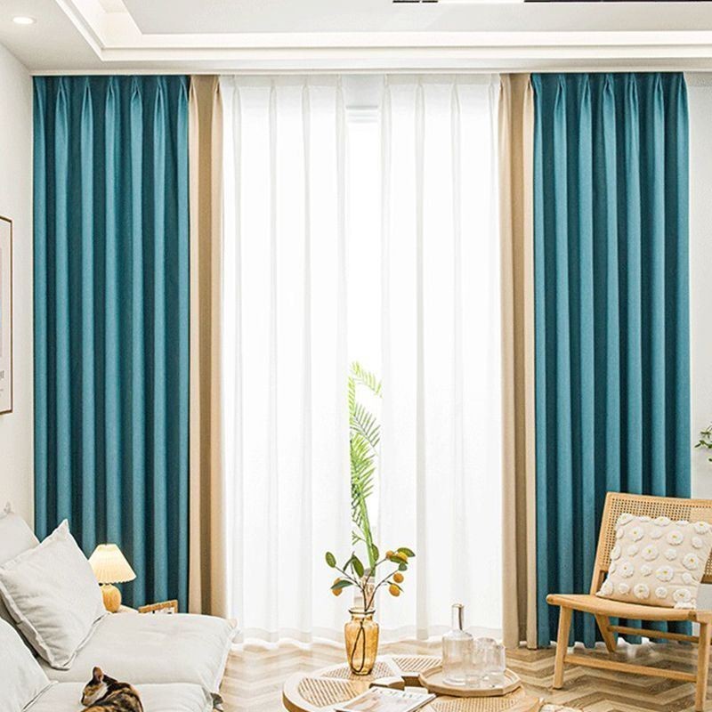 Cortinas Nórdicas Opacas De Color Liso Para Sala De Estar