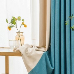 Cortinas Nórdicas Opacas De Color Liso Para Sala De Estar