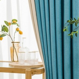 Cortinas Nórdicas Opacas De Color Liso Para Sala De Estar