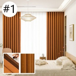 Cortina Opaca Hecha A Medida, Bordada, Con Aislamiento Térmico Para Sala De Estar.