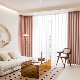 Cortinas Nórdicas Opacas De Color Liso Para Sala De Estar