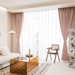 Cortinas Nórdicas Opacas De Color Liso Para Sala De Estar