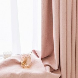 Cortinas Nórdicas Opacas De Color Liso Para Sala De Estar