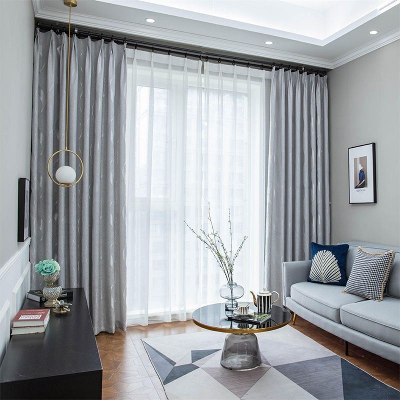 Cortinas Onduladas De Jacquard Para Ventana, Hechas A Medida Para Sala De Estar.