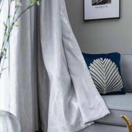 Cortinas Onduladas De Jacquard Para Ventana, Hechas A Medida Para Sala De Estar.