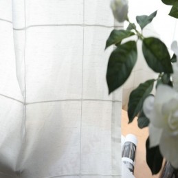 Cortina Minimalista Transparente Hecha A Medida, Cortina Grande De Celosía, Panel De Voile Jacquard, Sala De Estar