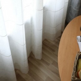 Cortina Minimalista Transparente Hecha A Medida, Cortina Grande De Celosía, Panel De Voile Jacquard, Sala De Estar