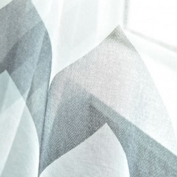 Cortina Nórdica Sencilla Transparente Hecha A Medida Con Estampado Ondulado Para Sala De Estar