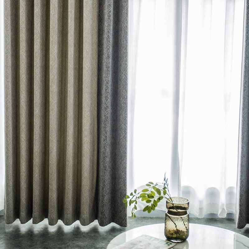 Cortinas Nórdicas De Patchwork De Color Liso, Opacas, Para Sala De Estar