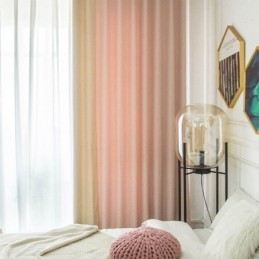 Cortinas Nórdicas De Patchwork De Color Liso, Opacas, Para Sala De Estar