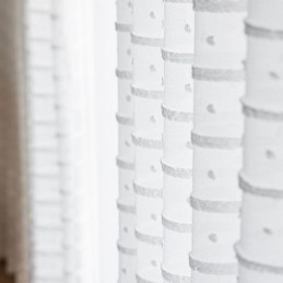 Cortinas Blancas Transparentes Hechas A Medida, Cortinas De Tul Bordadas Para Sala De Estar