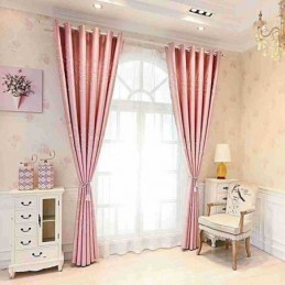 Cortinas Opacas Modernas De Jacquard Con Lunares Para Sala De Estar Y Dormitorio