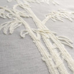 Cortina Clásica Transparente Hecha A Medida Con Tul Bordado De Bambú Para Sala De Estar.