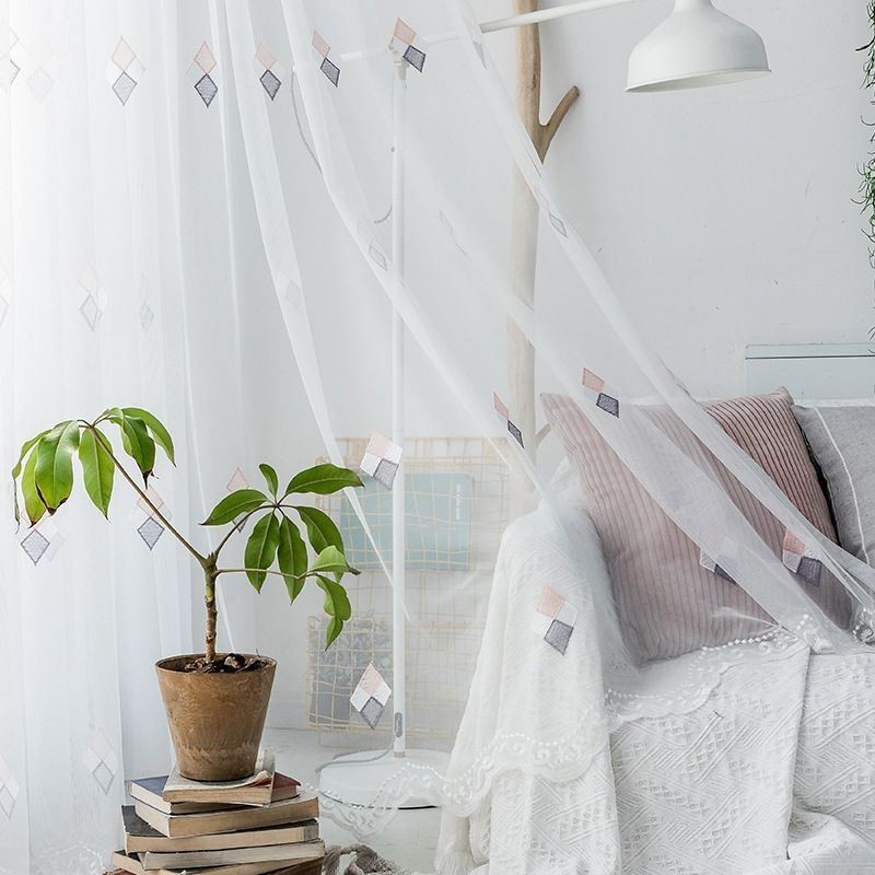 Cortina Bordada De Lujo Hecha A Medida, Cortina Transparente Para Decoración Del Hogar, Sala De Estar Y Dormitorio