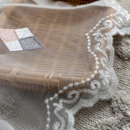 Cortina Bordada De Lujo Hecha A Medida, Cortina Transparente Para Decoración Del Hogar, Sala De Estar Y Dormitorio