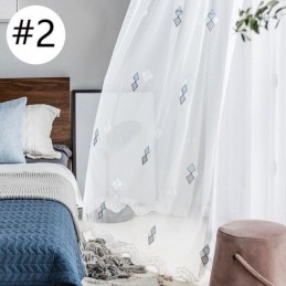 Cortina Bordada De Lujo Hecha A Medida, Cortina Transparente Para Decoración Del Hogar, Sala De Estar Y Dormitorio