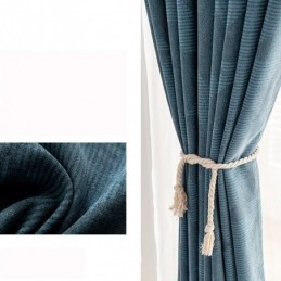 Cortinas Opacas Geométricas Jacquard, Hechas A Medida Para Dormitorio.