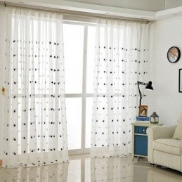 Cortina Transparente De Voile Con Bordado De Estrellas, Hecha A Medida, Para Sala De Estar, Dormitorio, Puerta De Vidrio Y Venta
