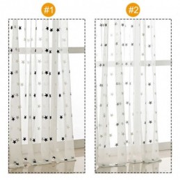 Cortina Transparente De Voile Con Bordado De Estrellas, Hecha A Medida, Para Sala De Estar, Dormitorio, Puerta De Vidrio Y Venta