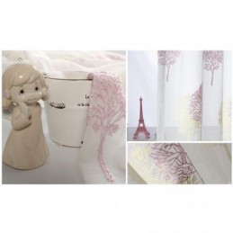 Cortina Nórdica Transparente Hecha A Medida Con Árboles De Tul Para Sala De Estar Y Dormitorio