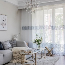 Cortina Transparente Transpirable Hecha A Medida, Cortina De Tul Decorativa Europea Para Sala De Estar