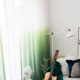 Cortinas Transparentes Con Degradado De Voile, Hechas A Medida, Para Decoración Del Hogar.