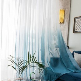 Cortinas Transparentes Con Degradado De Voile, Hechas A Medida, Para Decoración Del Hogar.