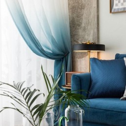 Cortinas Transparentes Con Degradado De Voile, Hechas A Medida, Para Decoración Del Hogar.