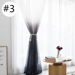 Cortinas Transparentes Con Degradado De Voile, Hechas A Medida, Para Decoración Del Hogar.