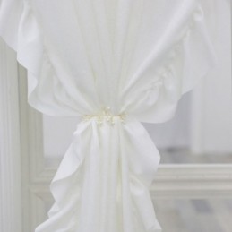 Cortinas Transparentes De Terciopelo, Paneles De Voile Para Ventana De Color Liso, Para Sala De Estar Y Dormitorio