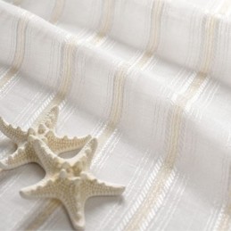 Cortina Nórdica Transparente Hecha A Medida, Cortina De Tul A Rayas Para Sala De Estar Y Dormitorio