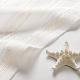 Cortina Nórdica Transparente Hecha A Medida, Cortina De Tul A Rayas Para Sala De Estar Y Dormitorio