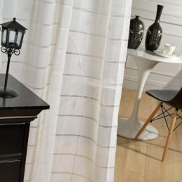 Cortina Transparente De Jacquard Geométrico, Hecha A Medida, De Lujo, Para Sala De Estar Y Dormitorio.