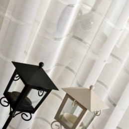 Cortina Transparente De Jacquard Geométrico, Hecha A Medida, De Lujo, Para Sala De Estar Y Dormitorio.